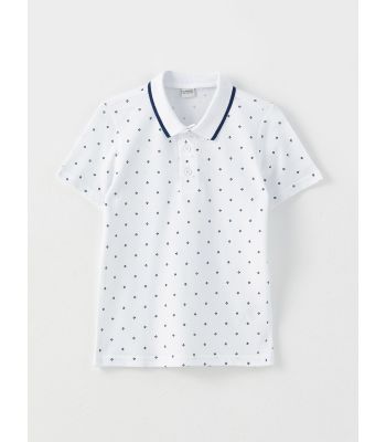Polo Neck Printed Short Sleeve Boy T-Shirt