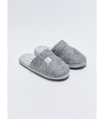 Embroidered Closed Front Men's Indoor Slippers