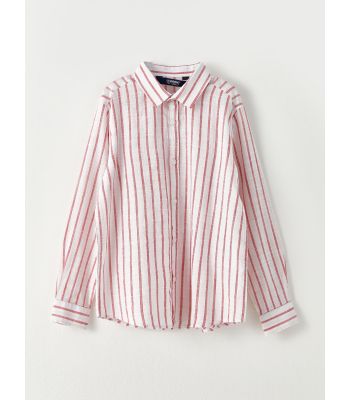 Striped Long Sleeve Cotton Boy's Shirt
