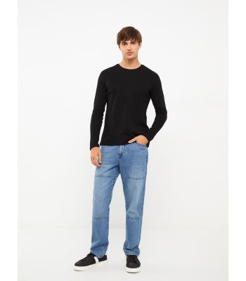 Crew Neck Long Sleeve Men's T-shirt
