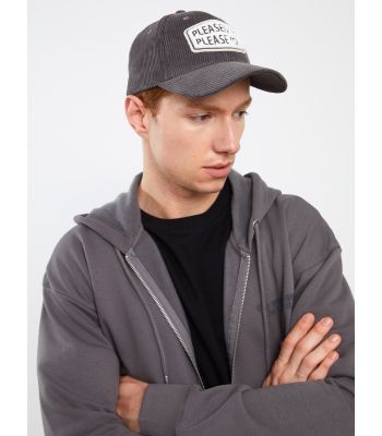Text Printed Men's Cap Hat