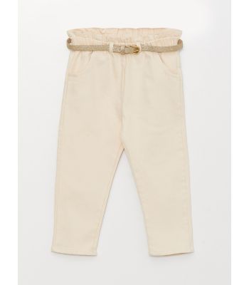 Elastic Waist Basic Baby Girl Trousers