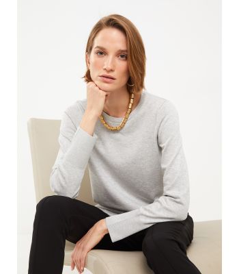 Crew Neck Regular Long Sleeve Women's Tricot Sweater