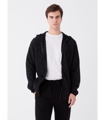 Hooded Long Sleeve Men's Sports Cardigan