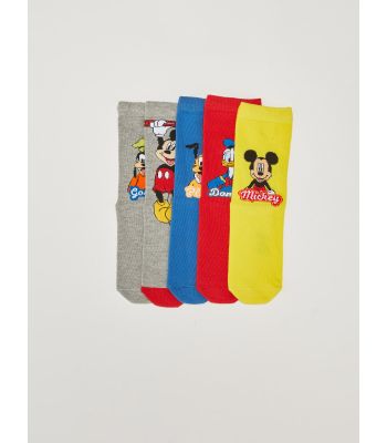 Disney Printed Boys Socks 5 Pack