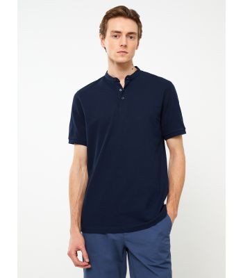 Grandad Collar Short Sleeve Piqué Men's T-Shirt