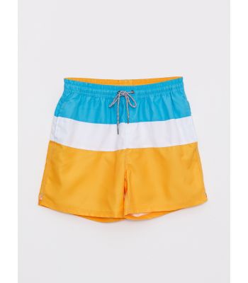 Men's Short Color-Blocked Swim Shorts