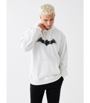 Hooded Long Sleeve Batman Printed Men's Hoodie