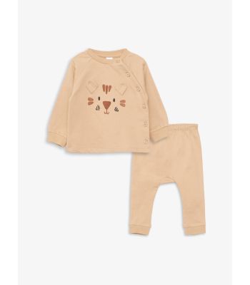 Crew Neck Long Sleeve Baby Boy Cardigan and Trousers 2-Pack Set