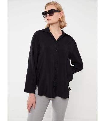 Plain Long Sleeve Oversize Women's Shirt