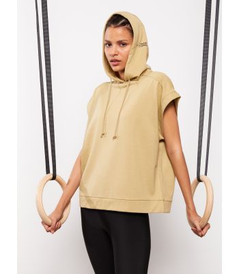 Hooded Printed Short Sleeve Women's T-shirt