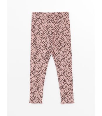 Elastic Waist Printed Baby Girl Tights