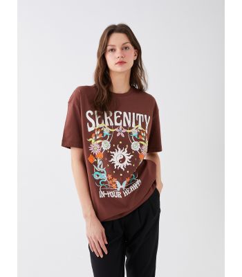 Crew Neck Printed Short Sleeve Oversized T-Shirt