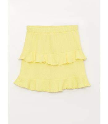 Elastic Waist Ruffle Girl Skirt