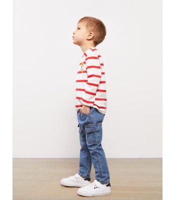Elastic Waist Basic Baby Boy Denim Trousers
