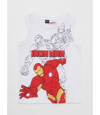 Crew Neck Iron Man Printed Cotton Boy Athlete