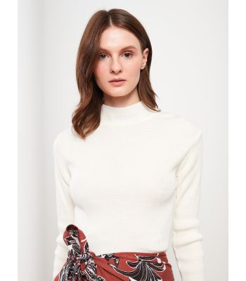 Turtle Neck Regular Long Sleeve Women's Tricot Sweater