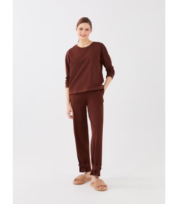 Crew Neck Regular Long Sleeve Women's Pajama Set