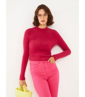 Turtle Neck Regular Long Sleeve Women's Tricot Sweater