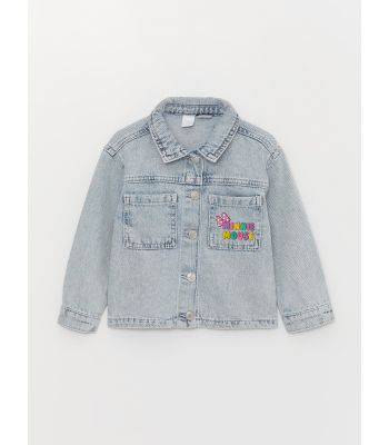 Printed Baby Girl Jean Jacket