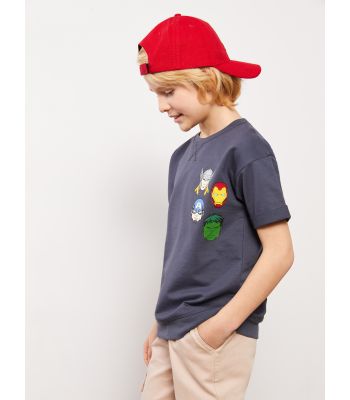 Comfortable Fit Crew Neck Avengers Printed Boys T-Shirt