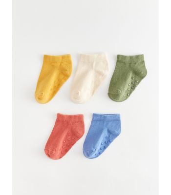 Basic Baby Boy Booties Socks 5-Pack