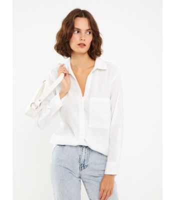 Buttoned Regular Long Sleeve Women's Shirt