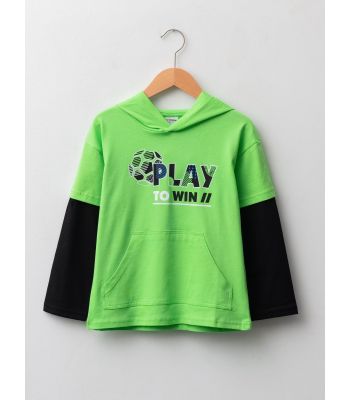 Hoodie Printed Long Sleeve Boy T-Shirt