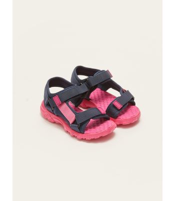 Color Block Band Detailed Girls' Sandals