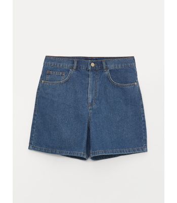 High Waist Standard Fit Women's Jean Shorts