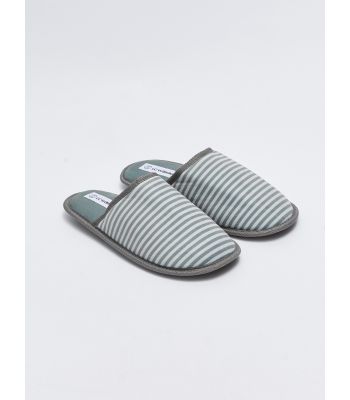 Striped Closed Front Men's Indoor Slippers