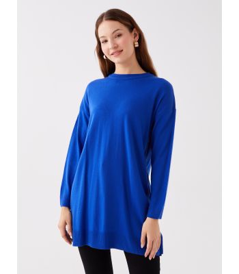 Crew Neck Regular Long Sleeve Women's Tricot Tunic