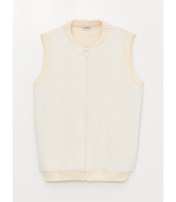 Crew Neck Basic Girl Tricot Vest