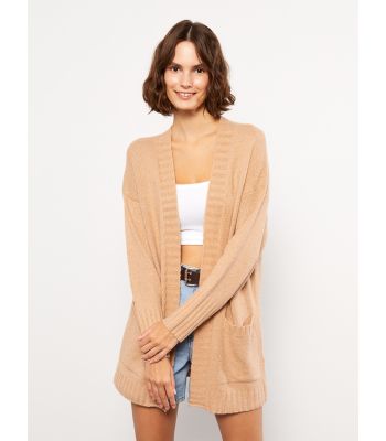Shawl Neck Regular Long Sleeve Women's Tricot Cardigan