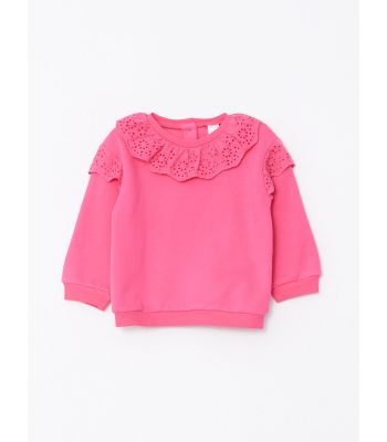 Crew Neck Long Sleeve Baby Girl Sweatshirt