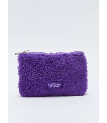 Fur Look Label Printed Women's Wallet