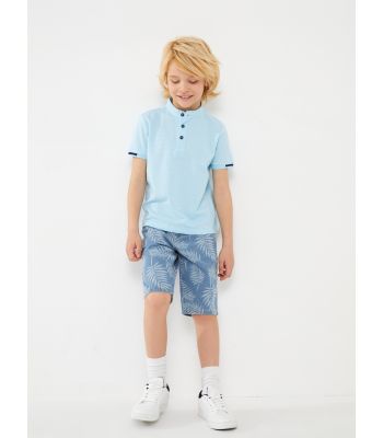 Patterned Boy Jean Shorts