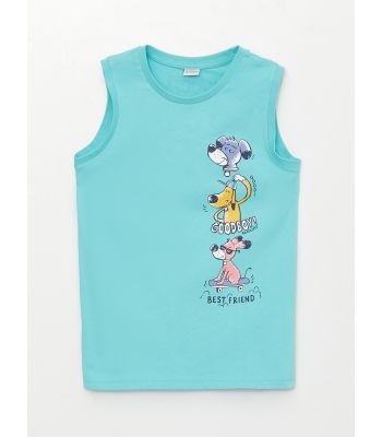 Crew Neck Printed Boy Undershirt