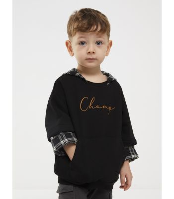 Hooded Long Sleeve Baby Boy Sweatshirt and Pants 2-Pack Set