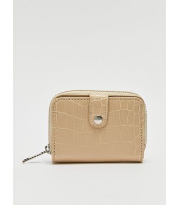 Leather Look Croco Pattern Women's Card Holder