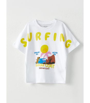 Crew Neck Short Sleeve Printed Baby Boy T-shirt