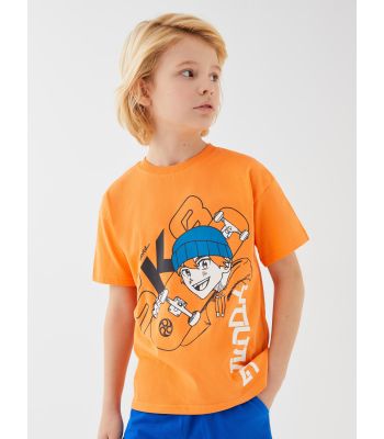 Comfortable Fit Crew Neck Printed Boys T-Shirt