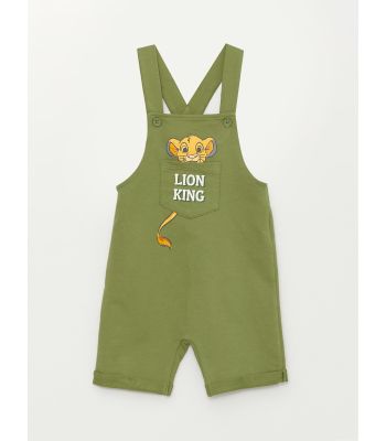 Square Collar The Lion King Printed Baby Boy Salopet