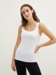 Square Collar Plain Cotton Women's Singlet