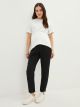 Elastic Waist Standard Fit Regular Pocket Detailed Crepe Maternity Trousers