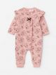 Crew Neck Long Sleeve Disney Printed Baby Girl Rompers