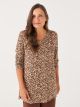 V Neck Patterned Long Sleeve Women's Tunic