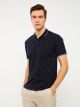 Polo Neck Short Sleeve Patterned Pike Men's T-shirt