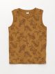Crew Neck Printed Boy Undershirt