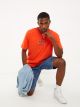 Crew Neck Short Sleeve Printed Combed Cotton Men's T-shirt